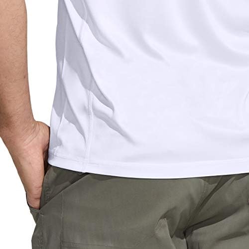 CQR erkek UPF 50 + UV Güneş Koruma Açık Gömlek, Atletik Koşu Yürüyüş Kısa Kollu Gömlek, serin Kuru fit T-Shirt