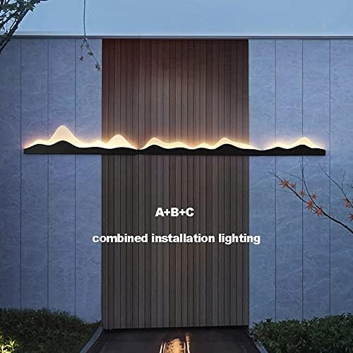 YHQSYKS uzun şerit duvar ışık Modern dış aydınlatma lambası, LED aplik armatür lambaları,su geçirmez Anti pas, bahçe