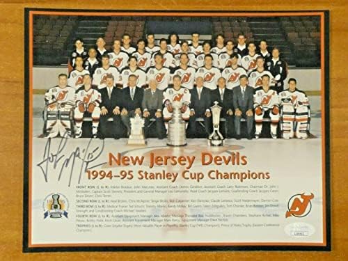 John MacLean New Jersey Devils, JSA COA İmzalı NHL Fotoğrafları ile 8x10 Fotoğraf İmzaladı