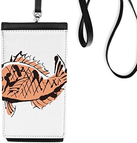 Balık Hayvan Karikatür Art Deco Hediye Moda Telefon Cüzdan çanta Asılı Cep Kılıfı Siyah Cep