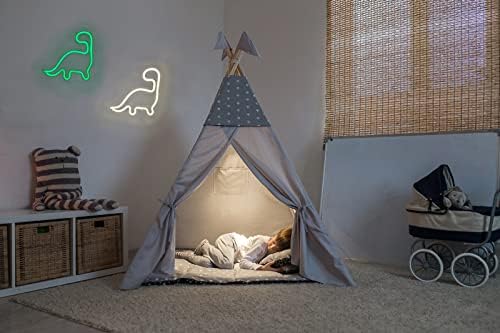 DUOTTS dinozor Neon burcu, dinozor dekoratif ışık duvar sanatı işareti çocuklar için hediye piller veya USB çalışma