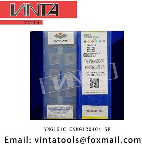 FİNCOS 10 adet / grup YNG151C CNMG120404-SF CNC Karbür Dönüm ekler- (Sap Çapı: 10 adet)